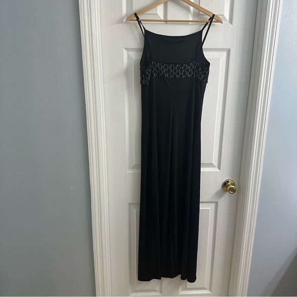 Vintage Dress 1990s Long Black Prom Gothic Formal Special Event Size Medium - Picture 4 of 7